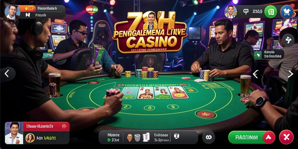 Tampilan gameplay Live Casino yang menarik di 71H.