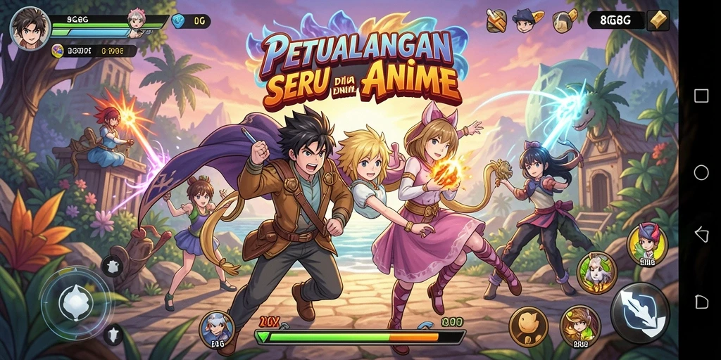 Tampilan gameplay 8G8G yang menakjubkan di dunia anime.