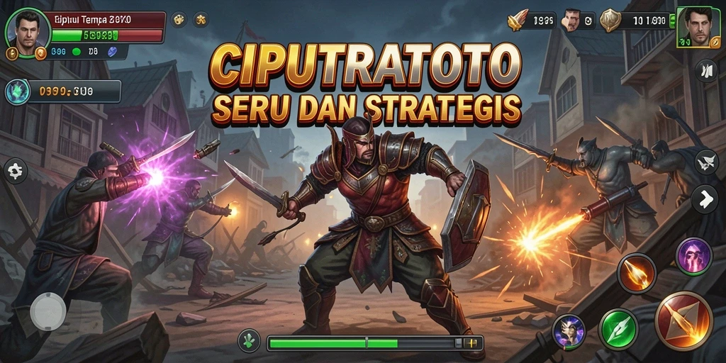 Tampilan gameplay seru di CIPUTRATOTO dengan aksi tempur mendebarkan.