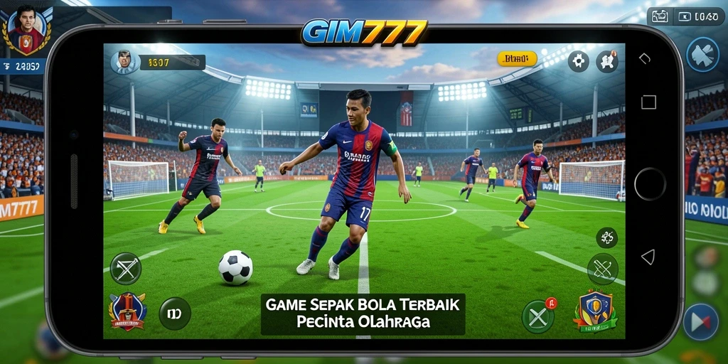 Screenshot gameplay GIM777 yang menyajikan aksi sepak bola seru.