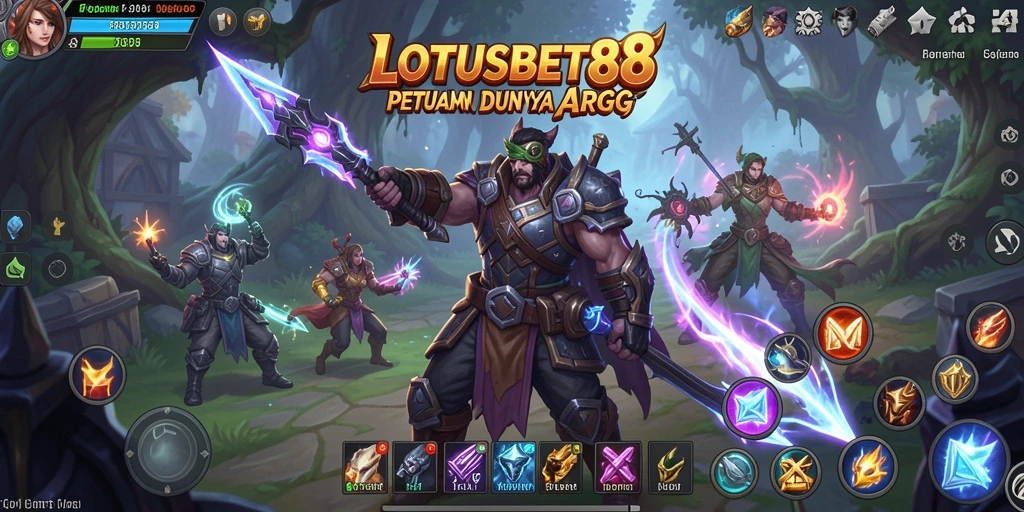 Screenshot utama LOTUSBET88 menampilkan aksi seru dalam gameplay ARPG.