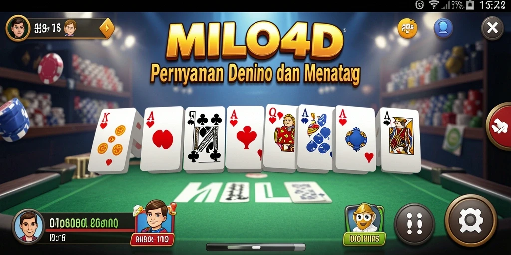 Tampilan gameplay seru dalam game Domino MILO4D.