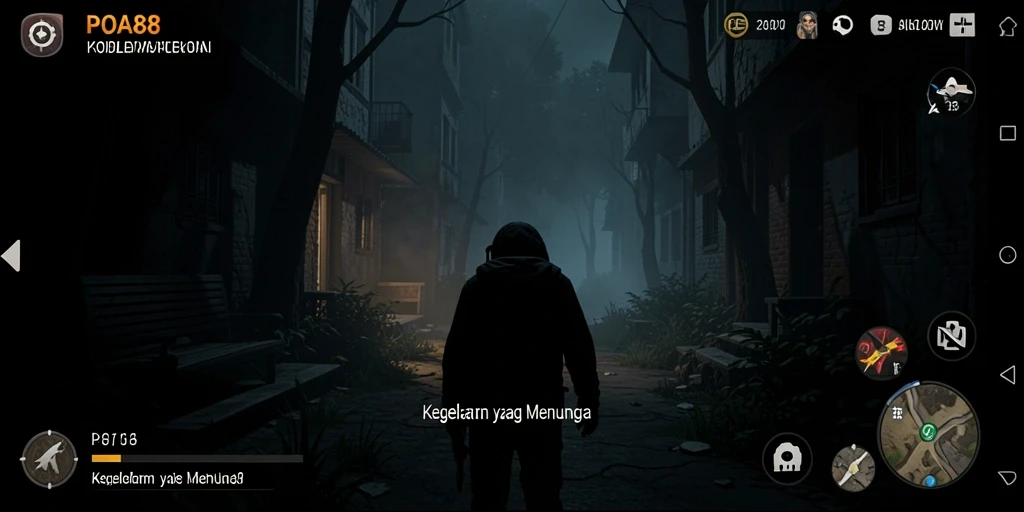 Tampilan gameplay POA88 yang mencengangkan dan mencekam dalam suasana horor.