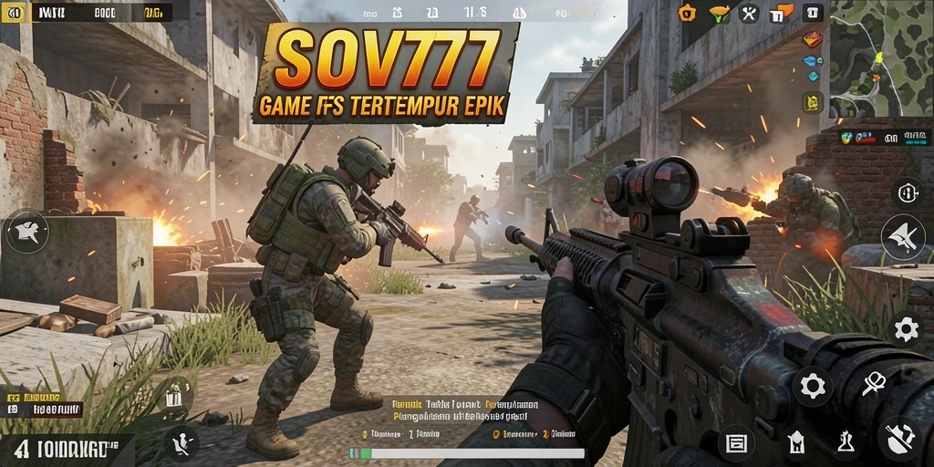 Screenshot SOV777 menampilkan aksi tembak-menembak yang mendebarkan.